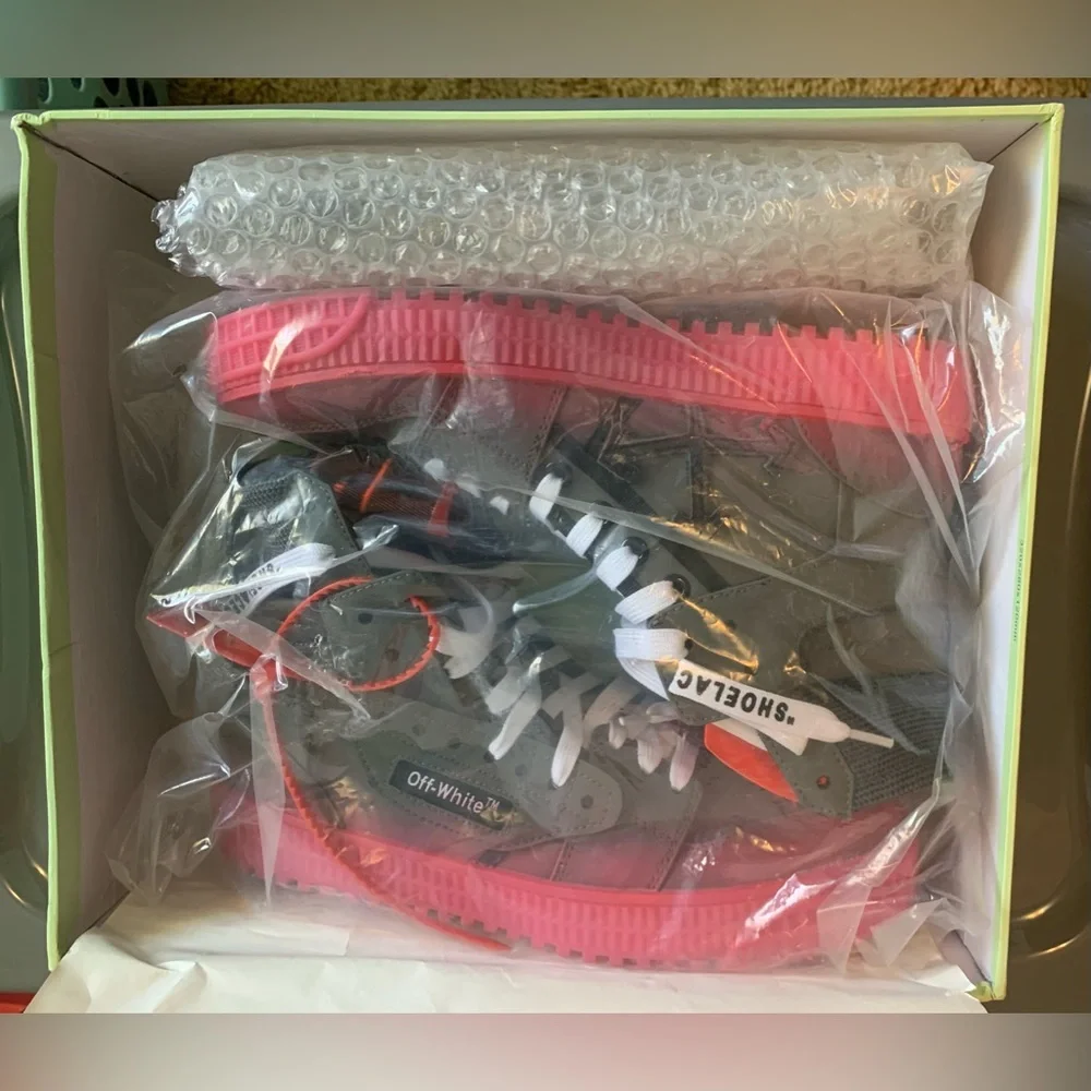 OFF-WHITE OFF COURT 3.0 Sneakers - Size 7 US / 40 EU - Grey Fuchsia Purple Shoes - Picture 2 of 15